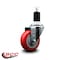 Service Caster 3.5'' Red Poly Wheel Swivel 1-1/2'' Expanding Stem Caster SCC-EX20S3514-PPUB-RED-112 - alternate 3